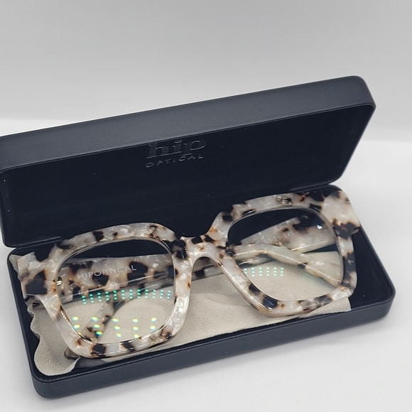 Beautiful Hipoptical Chet Tabar  Womens FRAMES ONLY Brown/Cream Stainless Steel - Picture 9 of 9